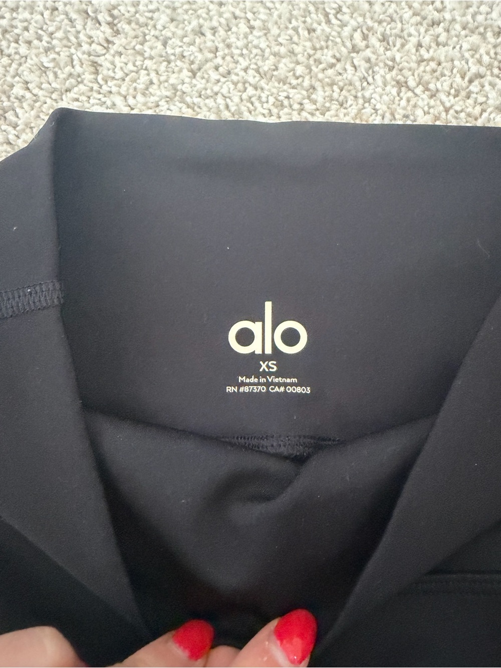 ALO Yoga Black High-Rise Athletic Shorts - Picture 2 of 2
